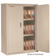 Fire Resistant - Double door storage cabinet with letter end tab inserts - 44"H